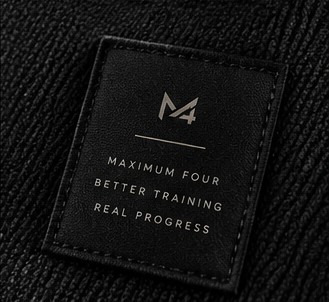 M4 woven patch reading Maximum Four, Better Training, Real Progress